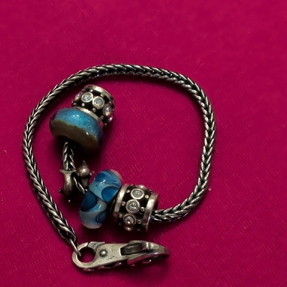 Trollbeads Sterling Silver Dolphin Bracelet.